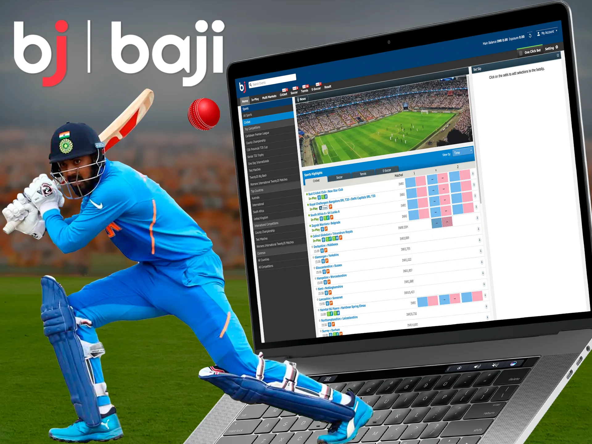 Place bets on your favourite cricket teams at Baji Live.