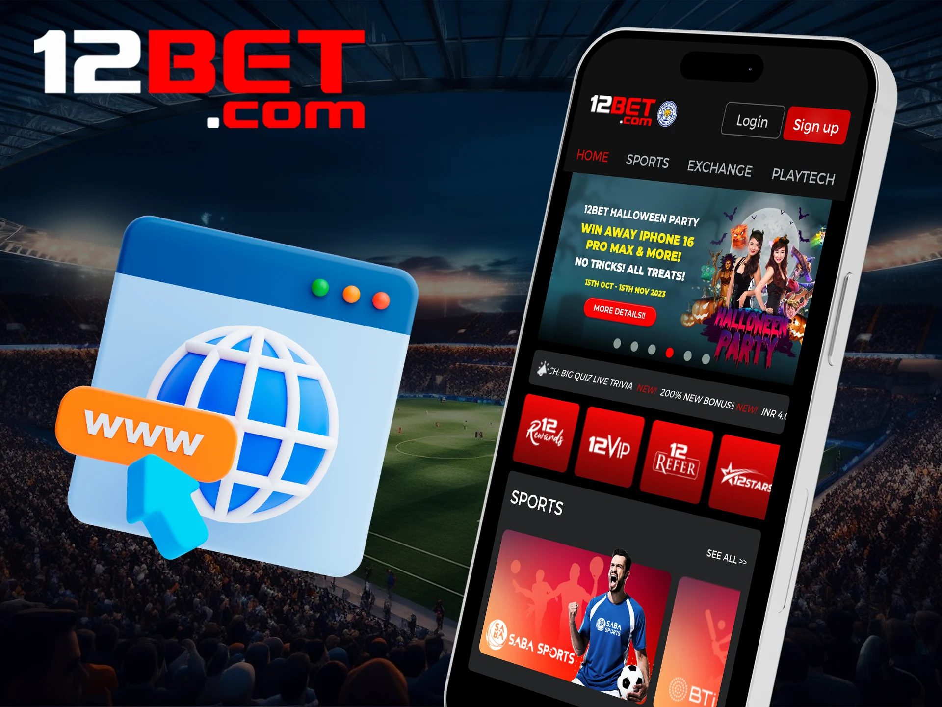 Get to know the mobile version of the 12bet website.