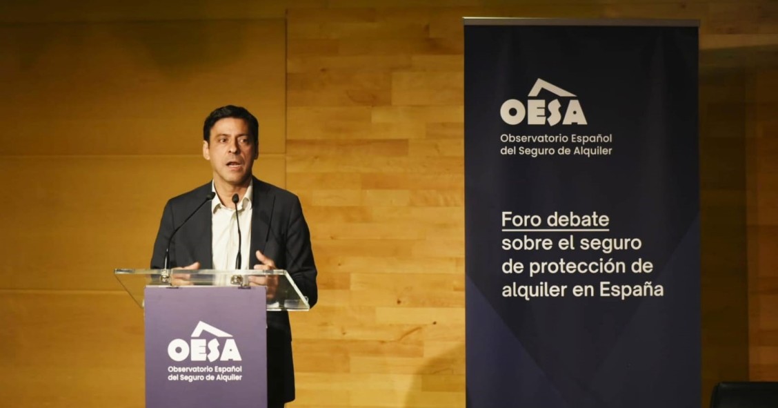 El director general de Vivienda y suelo del Ministerio de Vivienda y Agenda Urbana, Javier Martín, durante su participación en el Observatorio Español del Seguro de Alquiler (OESA).