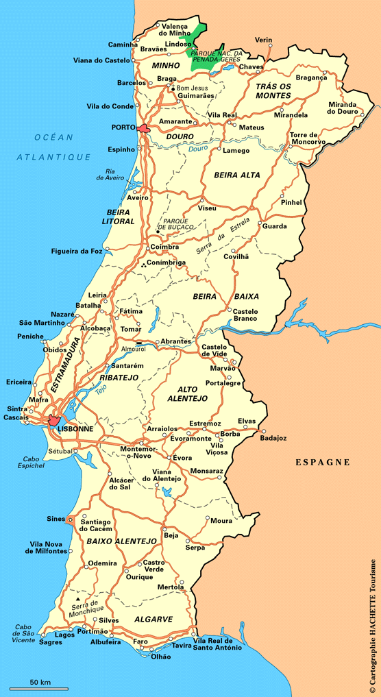 Carte Portugal - Plan Portugal