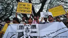 Protest against Internet censorship in India