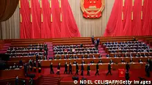 12.03.2023**A general view of the fifth plenary session of the National People's Congress (NPC) at the Great Hall of the People in Beijing on March 12, 2023. (Photo by NOEL CELIS / AFP) (Photo by NOEL CELIS/AFP via Getty Images)
