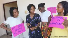 Women in Ghana participate in an event raising awareness on sexual and reproductive rights.