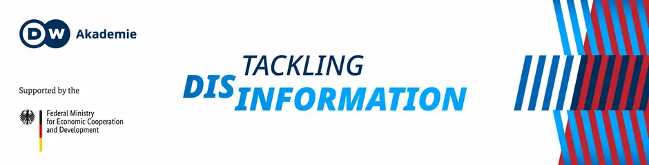 Tackling disinformation: A learning guide banner, DW Akademie