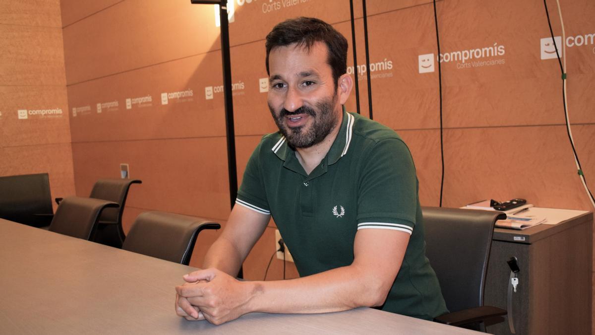 El eurodiputado electo por Compromís-Sumar, Vicent Marzà, durante la entrevista con elDiario.es.