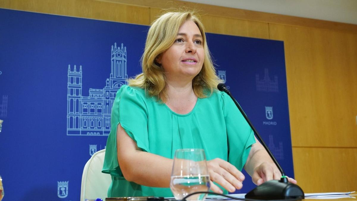 La vicealcaldesa Inmaculada Sanz, durante una rueda de prensa