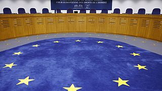 Vista del Tribunal Europeo de Derechos Humanos el martes 9 de abril de 2024 en Estrasburgo, este de Francia.