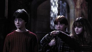 Rupert Grint, Daniel Radcliffe y Emma Watson en 'Harry Potter y la piedra filosofal' 