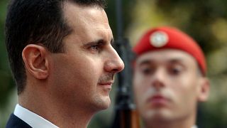 Präsident Bashar al-Assad auf Staatsbesuch in Athen, 15. Dezember 2003.