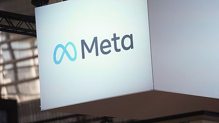 Logotipo de Meta en la feria Vivatech de París, Francia, 14 de junio de 2023