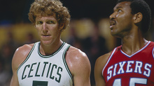 1980: Bill Walton #5 of the Boston Celtics on the court against the Philadelphia Sixers circa 1980's. (Photo by Focus on Sport/Getty Images) *** Local Caption *** Bill Walton