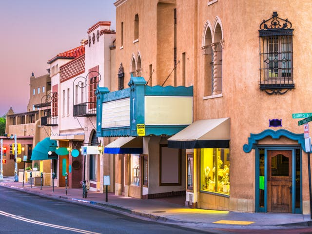 <p>Santa Fe, New Mexico at dusk </p>