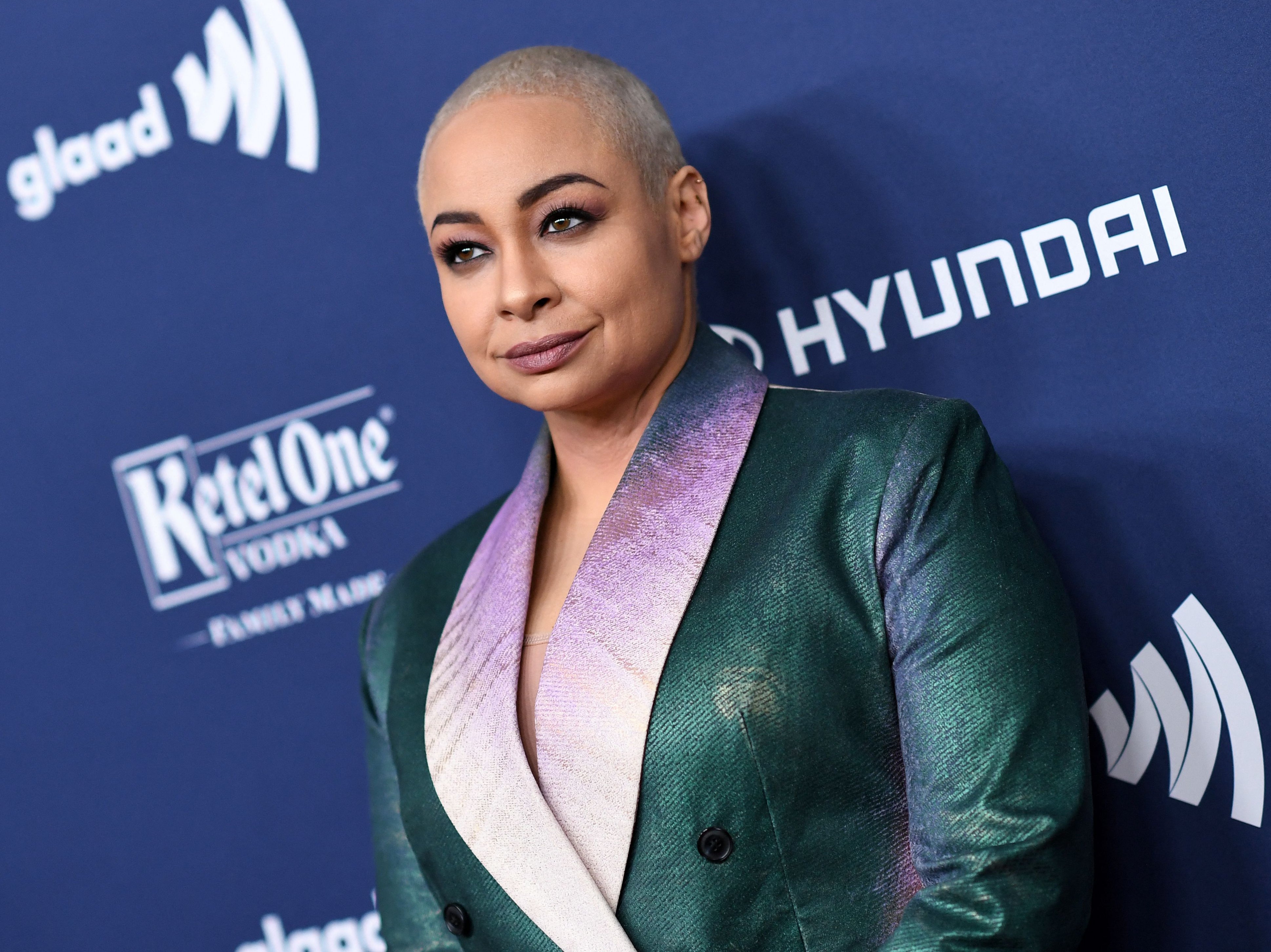 Raven-Symone arrives for the 34th annual GLAAD awards at the Beverly Hilton hotel in Beverly Hills, California, on March 30, 2023