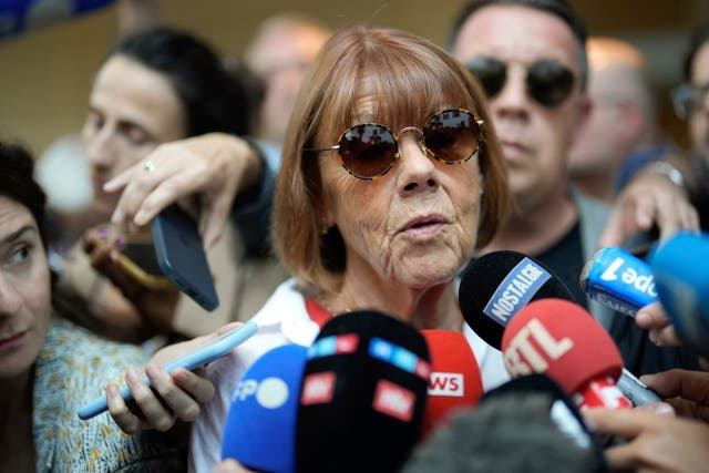 <p>Gisele Pelicot outside the Avignon court house on Thursday where judges are considering allegations she was drugged and raped over a period of years<em> </em></p>