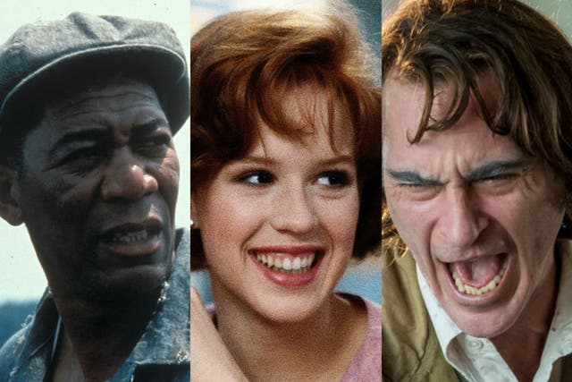 <p>Morgan Freeman in ‘Shawshank’, Molly Ringwald in ‘The Breakfast Club’ and Joaquin Phoenix in ‘Joker</p>