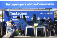 Teste do Plano Nacional de Testagem, em Brasília