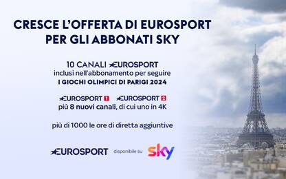 Su Sky 10 canali Eurosport per seguire Parigi 2024