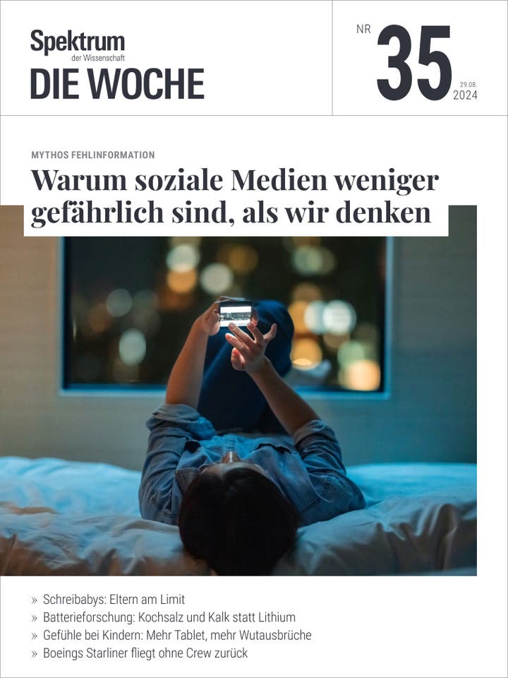 Spektrum - Die Woche - 35/2024 - Warum soziale Medien weniger gefährlich sind, als wir denken