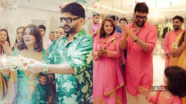 From twinning together to dancing with the kids; Kapil Sharma and wife Ginni Chatrath's lovely pics from their Ganpati festivities