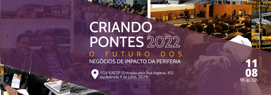 Cronograma evento Criando Pontes 2022