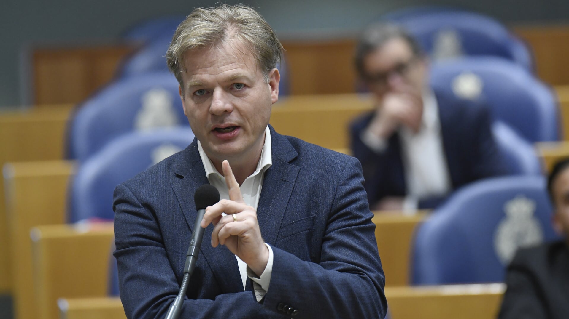 Pieter Omtzigt tijdens een debat in de Tweede Kamer. 'Katholieker kan nauwelijks. Twentser trouwens ook niet.'