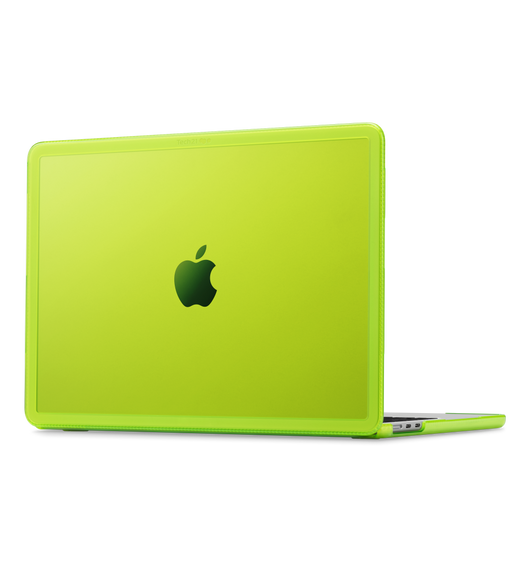 13 tuuman MacBook Airille tarkoitetun avatun Tech21 EvoWave ‑kotelon ylä- ja alaosa, kotelossa on aukot porteille