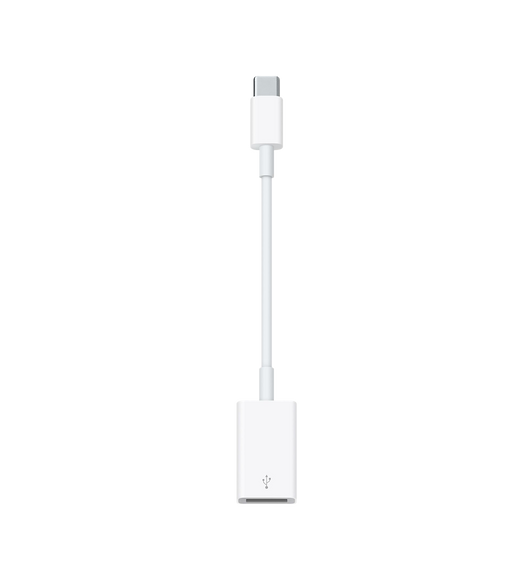 El adaptador de USB-C a USB te permite conectar tus dispositivos iOS y accesorios USB estándar a tu Mac con USB-C o Thunderbolt 3 (USB-C).