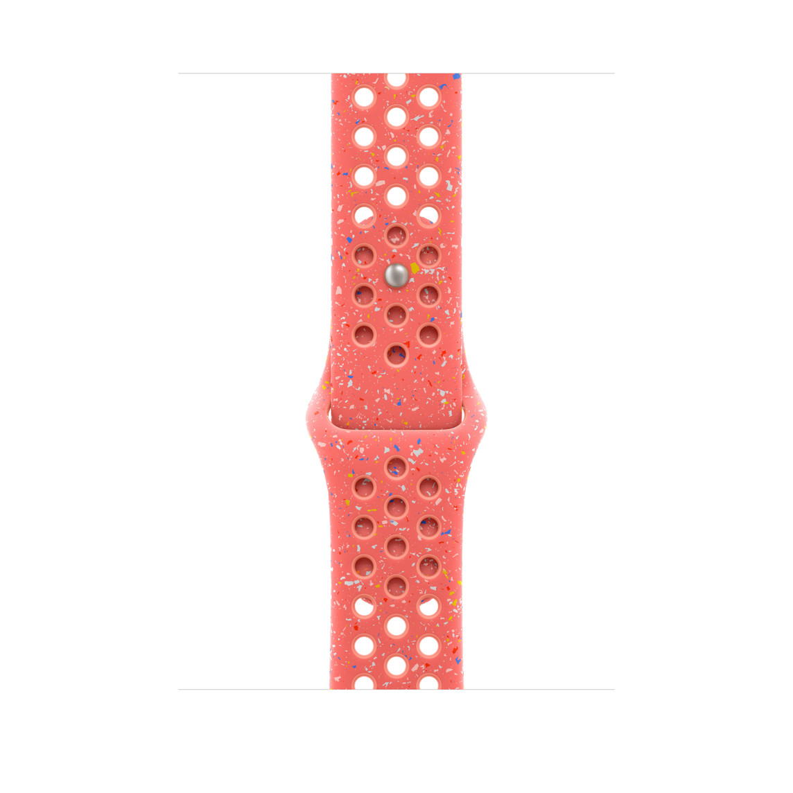 Magic Ember (orange) Nike Sport Band, smooth fluoroelastomer with perforations for breathability and pin-and-tuck closure