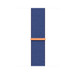 Oceaanblauw geweven sportbandje, blauw geweven nylon, klittenbandsluiting