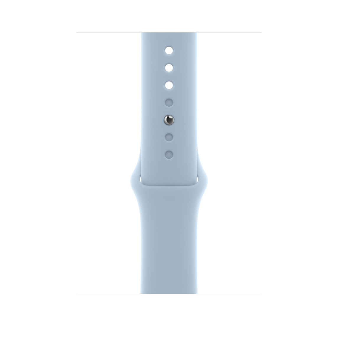 Light Blue Sport Band, smooth fluoroelastomer with pin-and-tuck closure