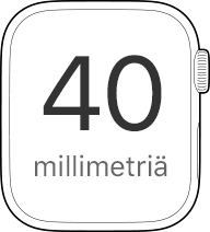 40 millimetriä