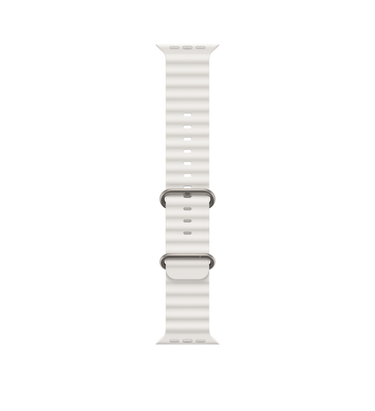 Bracelet Océan blanc fait de fluoroélastomère moulé haute performance à structure tubulaire et muni d’une boucle en titane