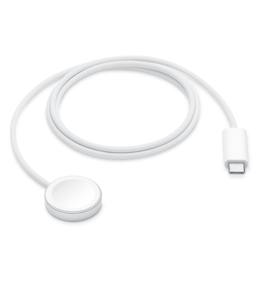 Câble de recharge rapide magnétique USB-C tressé d’un mètre pour Apple Watch