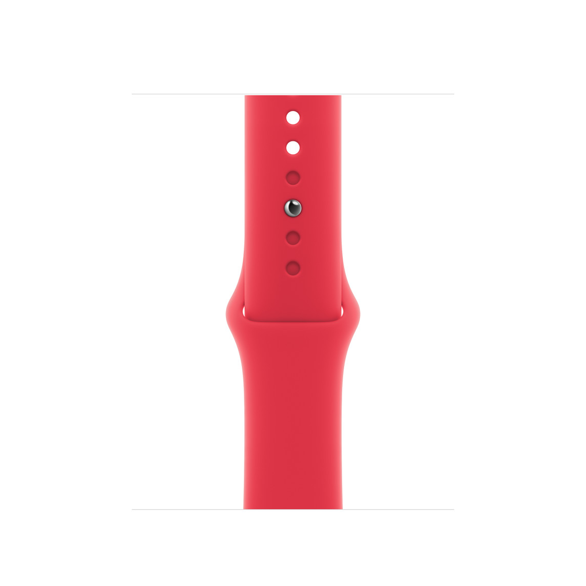 (PRODUCT)Red Sport Band, smooth fluoroelastomer with pin-and-tuck closure