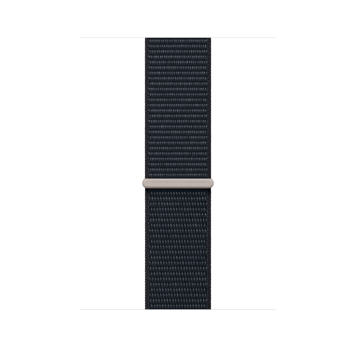 Midnight Sport Loop strap, dark blue woven nylon with light blue and brown stripes, hook-and-loop fastener