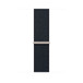 Midnight Sport Loop strap, dark blue woven nylon with light blue and brown stripes, hook-and-loop fastener