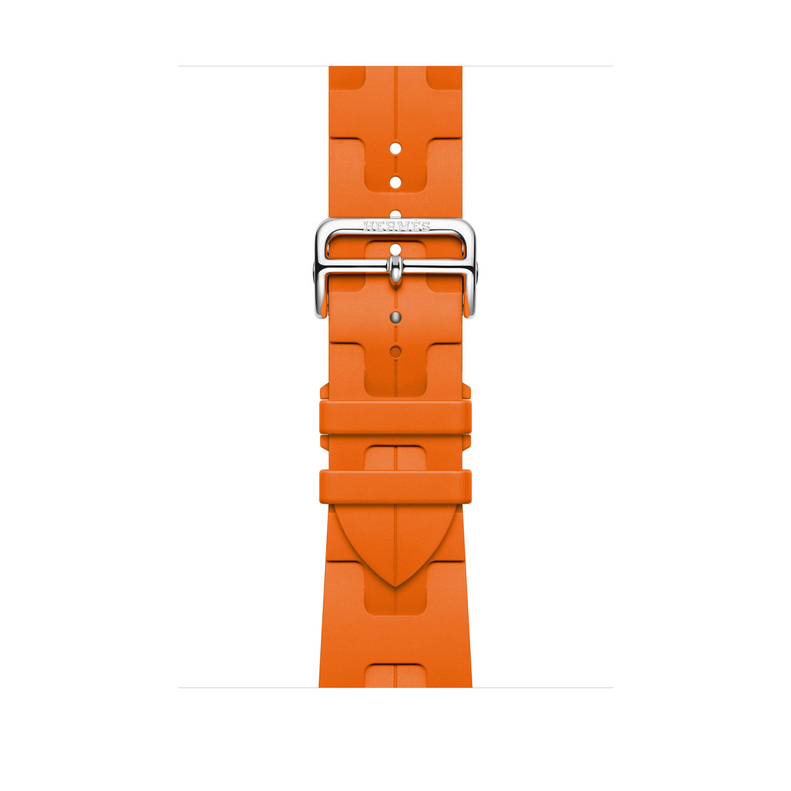 Orange Kilim Single Tour strap, supple leather with black stainless steel buckle.