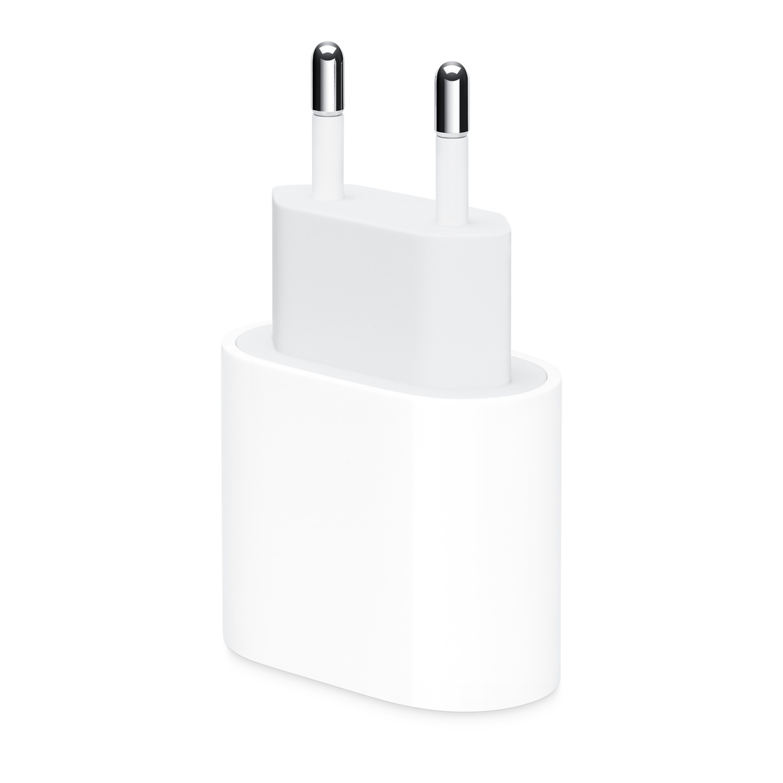 O adaptador de energia USB-C de 20 watts Apple (com plugue de tomada tipo C) oferece recarga rápida e eficiente. É ideal para usar em casa, no trabalho ou onde você estiver.