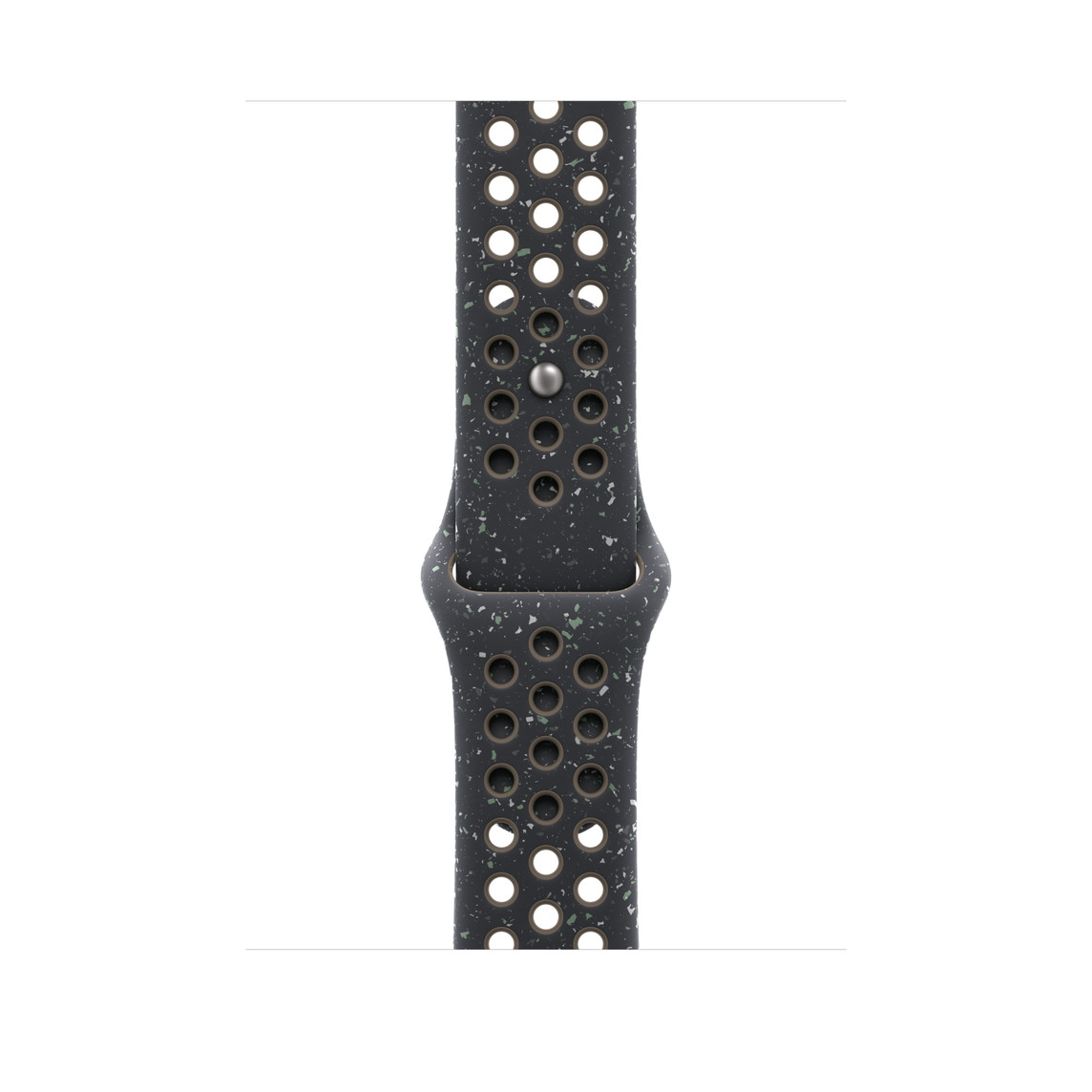 Midnight Sky (black) Nike Sport Band, smooth fluoroelastomer with perforations for breathability and pin-and-tuck closure