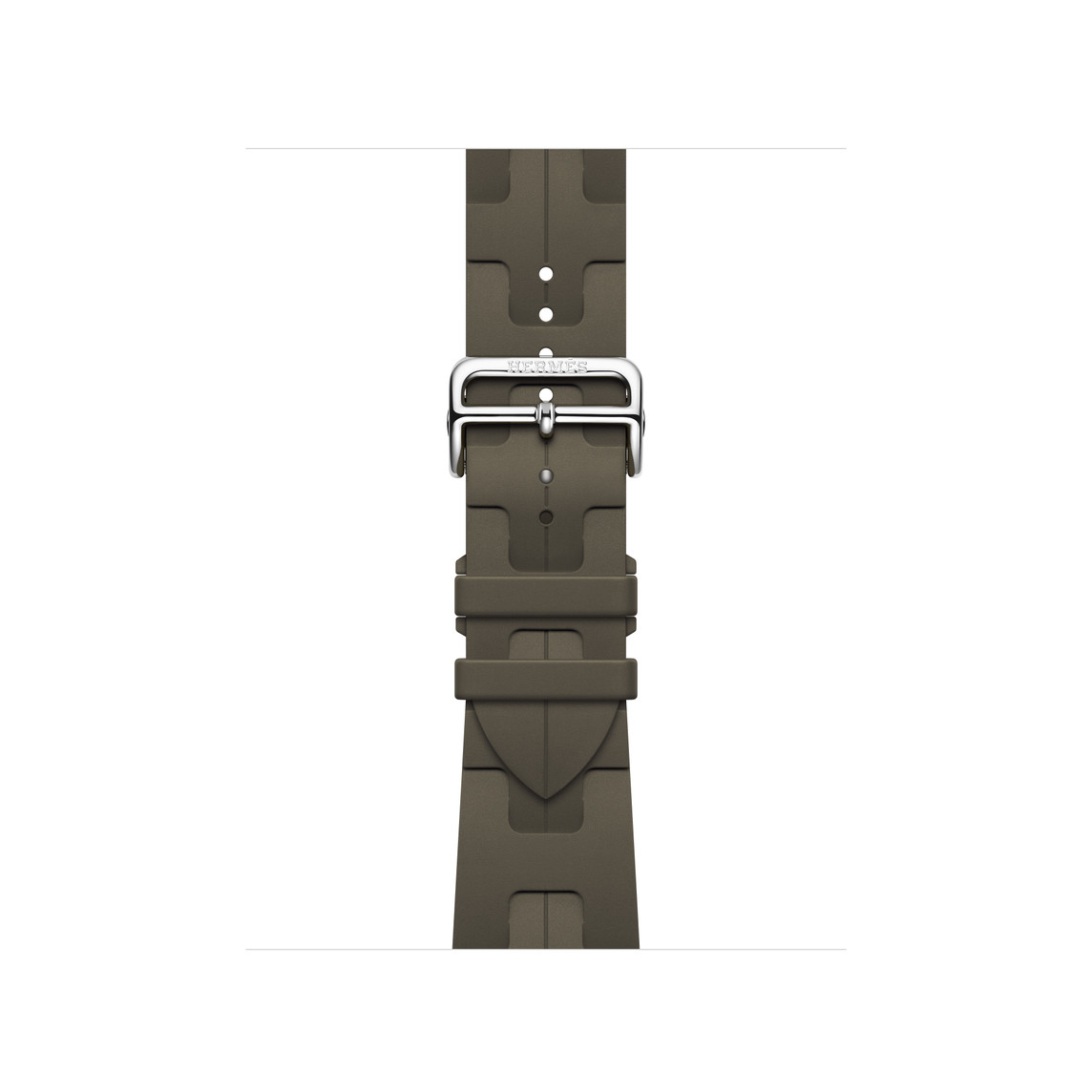 Kaki (greenish brown) Kilim Single Tour strap, supple leather with black stainless steel buckle.