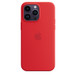 iPhone 14 Pro Max (PRODUCT)RED MagSafe 矽膠護殼，配暗紫色 iPhone 14 Pro Max。