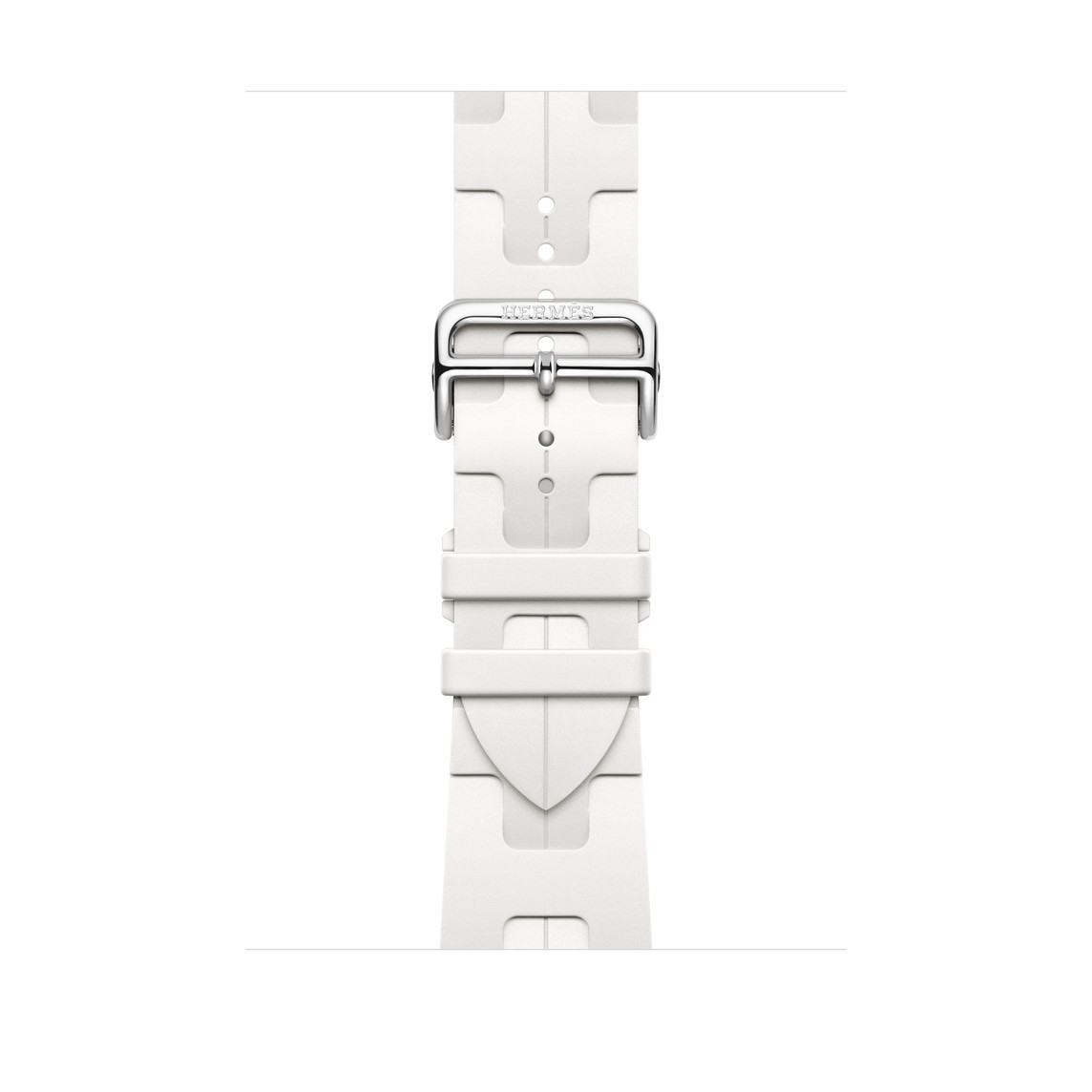 Blanc 白色 (白色) Kilim Single Tour 錶帶，採用織製布料，配以銀色不鏽鋼錶扣。