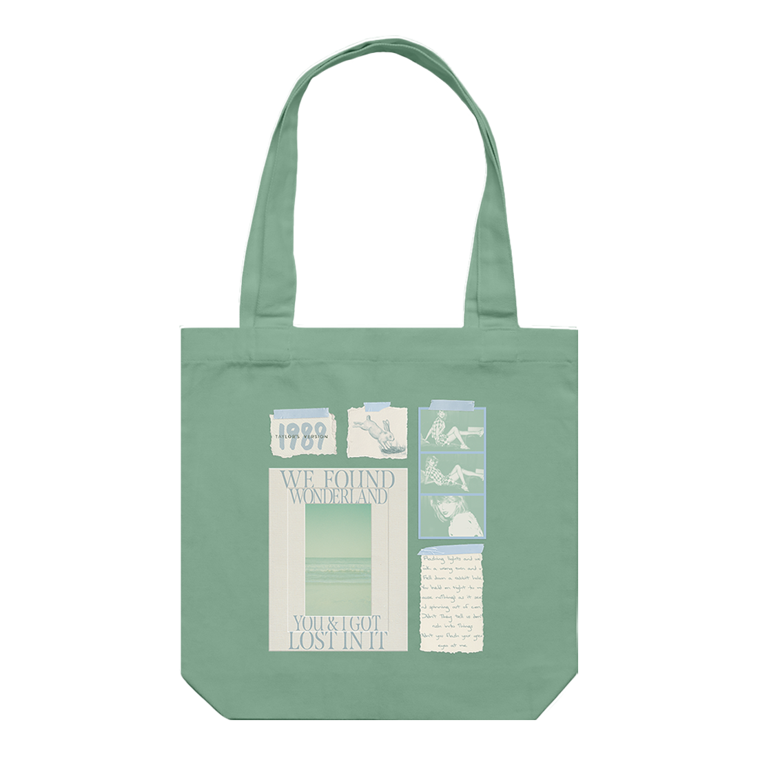 We Found Wonderland Green Tote Bag