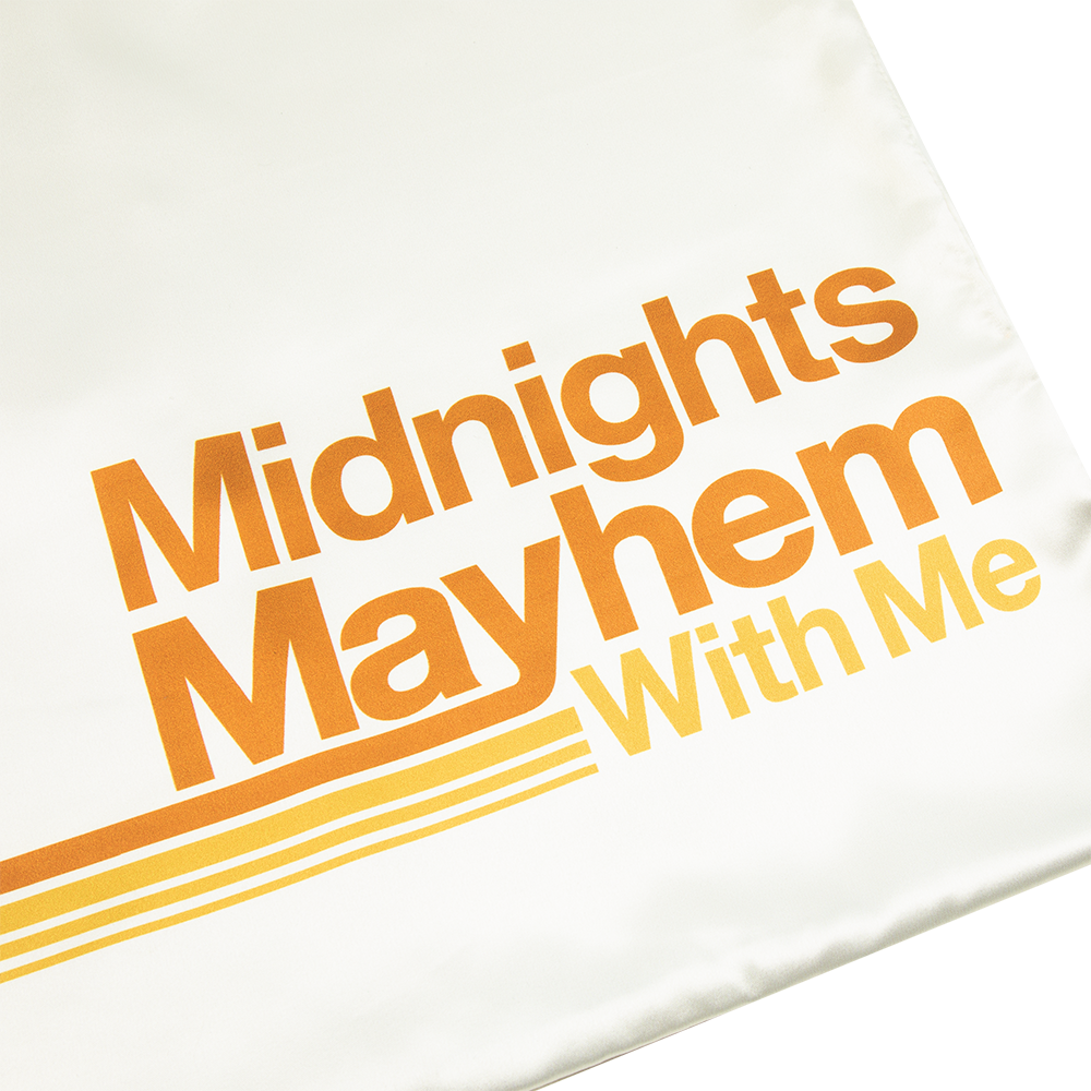 Taylor Swift Midnights Mayhem With Me Satin Pillowcase Detail