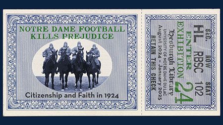 1924 national champion Fighting Irish tackle bigotry and promote a more inclusive America.