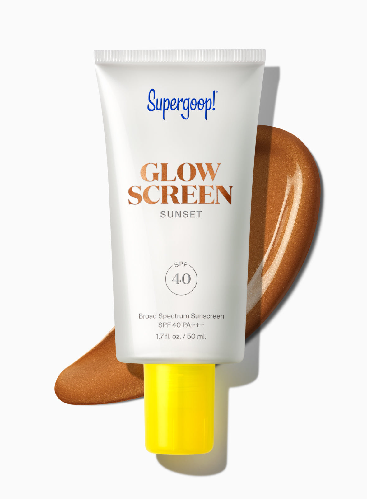 Supergoop! Glowscreen SPF 40 Sunset / 1.7 fl. oz. Packshot and goop