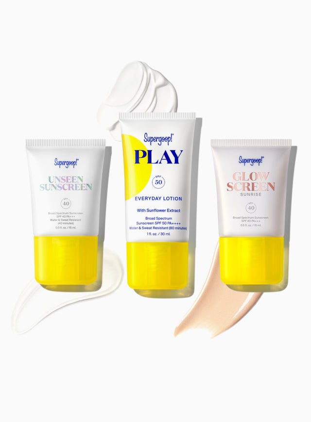 Supergoop! \ SPF Bestsellers Starter Kit Packshot with goop