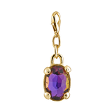 Purple Diamond Charm Gold