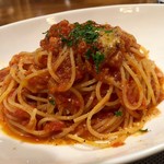 Ristorante La ciau - 自家製パンチェッタと玉ねぎのトマトソース-アマトリチャーナ-スパゲッティ