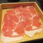 Shabu Yo Fukuoka Nakagawa Ten - そして脂身の少ない豚ロースのしゃぶしゃぶ。